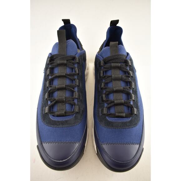 Chanel 20C Mens Blue Black White CC Logo Lace Up Low Top Trainer Sneaker 44 11 - Picture 9 of 13
